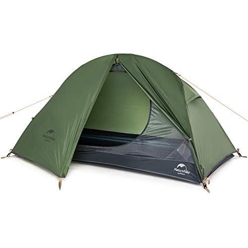  Naturehike Backpacking Camping Tent 1 Person Ultralight Waterproof Compact Portable Lightweight for Outdoor Hiking Cycling Bikepacking, 3-4 Season, Easy Setup, Anti-UV, Large Size