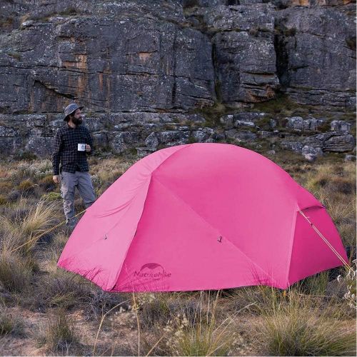  Naturehike Mongar Ultralight Backpacking Tent 2 Person 3 Season Camping Tent for Camping Hiking with Folding Chair
