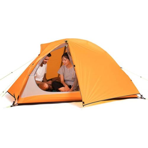  Naturehike Camping Dome Tent for 1/2 Person Double Layer 3 Seasons Waterproof PU4000+ with Free Groundsheet and Storage Bag Suitable for Backpacking Cycling Camping Travel Scouting