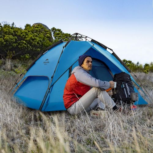  Naturehike 3 Person Pop Up Tent Outdoor Protable Travelling Hiking Camping Dual-Purpose Automatic Tent