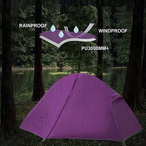  Naturehike Backpacking Camping Tent for 1 Person Lightweight Waterproof Windproof Portable 3 Season Tents for Adults Teens Kids Outdoor Hiking Cycling