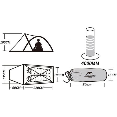  Naturehike Cirrus 2 Person Camping Tent Lightweight Waterproof Backpacking Tent