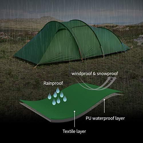  Naturehike Opalus Backpacking Tent 2-4 Person Lightweight Waterproof Camping Tent with Footprint