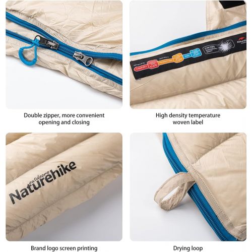  [아마존베스트]Naturehike 1.26lbs Ultralight 800 Fill Power Goose Down Sleeping Bag - Ultra Compact Down Filled Lightweight Backpack Envelope Sleeping Bag for Hiking Camping