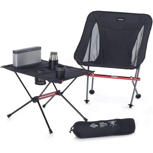  Naturehike Folding Camping Table - Portable Folding Table Compact Lightweight Small Folding Roll - up Table with Carry Bag for Outdoor Picnic, Beach, Camping, BBQ, Party