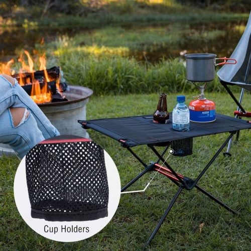  Naturehike Folding Camping Table - Portable Folding Table Compact Lightweight Small Folding Roll - up Table with Carry Bag for Outdoor Picnic, Beach, Camping, BBQ, Party