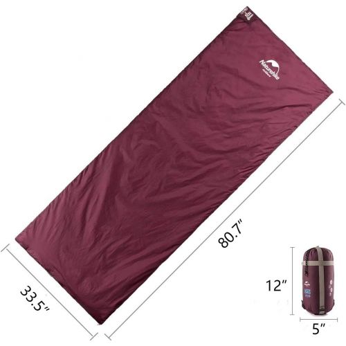  Naturehike Sleeping Bag  Envelope Lightweight Portable, Waterproof, Comfort with Compression Sack - Great for 3 Season Traveling, Camping, Hiking, Outdoor Activities