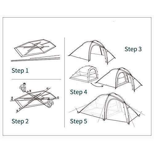  Naturehike Waterproof Double-Layer Backpacking Tent 2-3 Persons Camping/Hiking A Tent Living Room