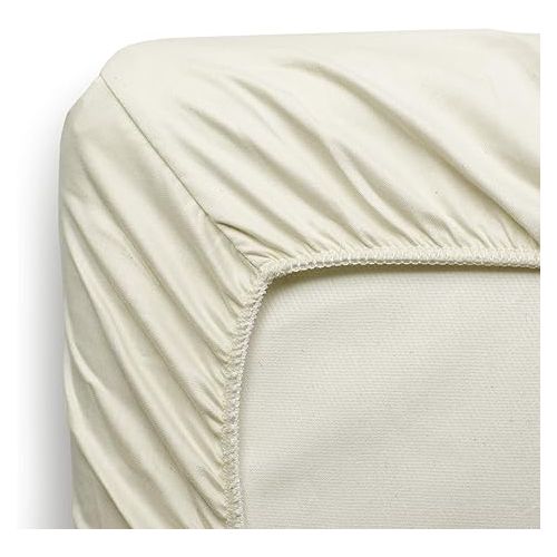  Naturepedic Organic Crib Mattress Sheet - Crib Fitted Sheet for Standard Crib Mattress - Soft and Breathable Cotton Crib Sheet - Ivory - 52