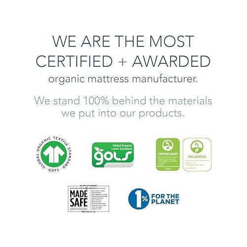  Naturepedic Organic Baby Crib Mattress - Lightweight Infant & Toddler Mattress - Waterproof Baby Bed Mattress for Crib - Non-Toxic Mattress for Baby and Toddler Bed - 52