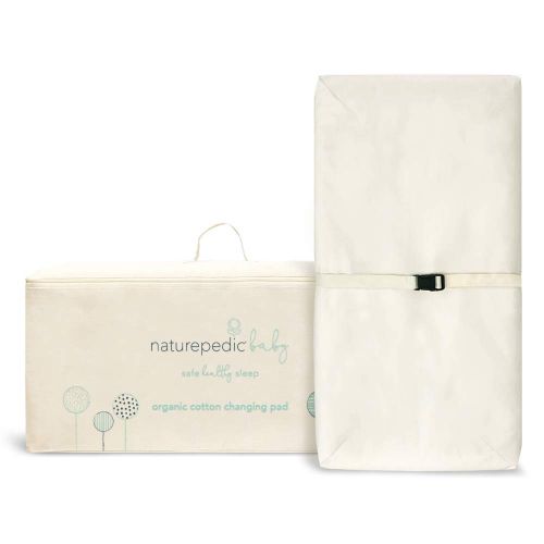  [아마존베스트]Naturepedic Organic Cotton 4-Sided Contoured Changing Pad - 16.5 x 31.5 x 4