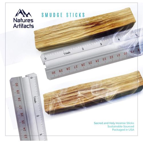  인센스스틱 Natures Artifacts 12 Pack - Palo Santo Smudge Sticks, Sustainably Sourced, Premium Quality Authentic Holy Wood, Incense Sticks, Cleansing, Fragrance, Meditation, Smudging Rituals, Packaged in USA (1