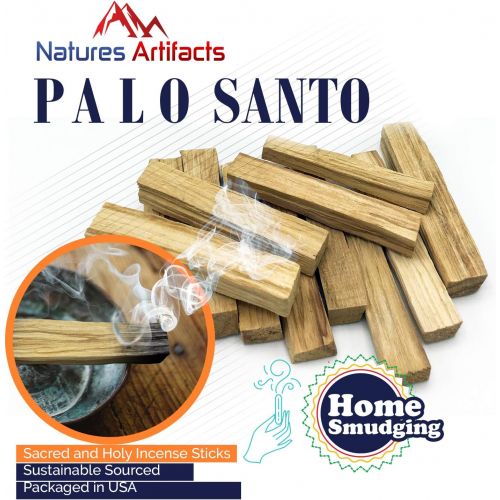  인센스스틱 Natures Artifacts 12 Pack - Palo Santo Smudge Sticks, Sustainably Sourced, Premium Quality Authentic Holy Wood, Incense Sticks, Cleansing, Fragrance, Meditation, Smudging Rituals, Packaged in USA (1