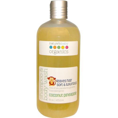  Natures Baby Organics Natures Baby All Natural Organic Coconut Pineapple Baby Shampoo & Body Wash and...