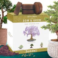 [아마존 핫딜]  [아마존핫딜]Natures Blossom Bonsai Tree Kit. Grow 4 Types of Miniature Trees From Seed. A Complete Indoor Gardening Seed Starter Set with Organic Tree Seeds, Soil, Planting Pots, Plant Labels