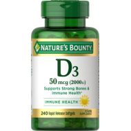 [무료배송]Nature's Bounty Vitamin D by Nature’s Bounty for immune support. Vitamin D provides immune support and promotes healthy bones. 2000IU, 240 Softgels