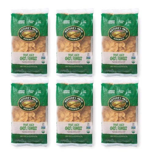  Natures Path Nature’s Path Fruit Juice Corn Flakes Cereal, Healthy, Organic, Gluten-Free, 26.4 Ounce Bag (Pack of 6)