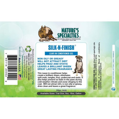  Natures Specialties Mfg Natures Specialties Silk N Finish Leave in Pet Conditioner Spray, 16-Ounce