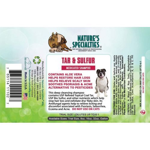  Natures Specialties Mfg Natures Specialties Tar and Sulfur Pet Shampoo, 32-Ounce