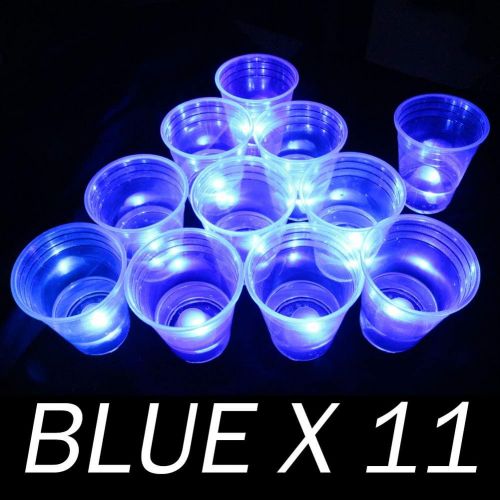  Naughtymeme Glow in The Dark Beverage Pong Set, Light Up Pong Cups for Indoor Outdoor Nighttime Competitive Fun, 22 Glowing Cups, 6 Glowing Balls,Waterproof - Party Game