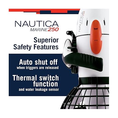  Nautica Marine 250 Underwater Seascooter, Scuba Snorkeling for Ocean or Pool, Action Camera Compatible