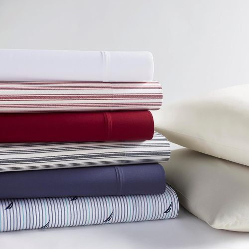  Nautica Cotton Percale Sheet Set, Twin, Audley