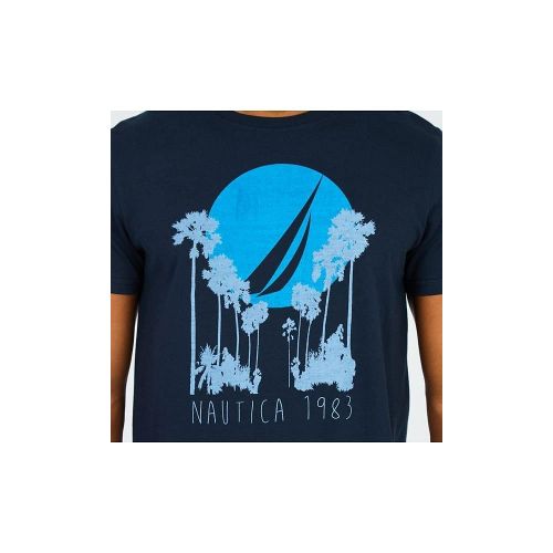  Nautica Mens Short Sleeve Signature Graphic Crewneck T-Shirt