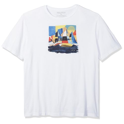  Nautica Mens Big and Tall Short Sleeve Signature Graphic Crewneck T-Shirt