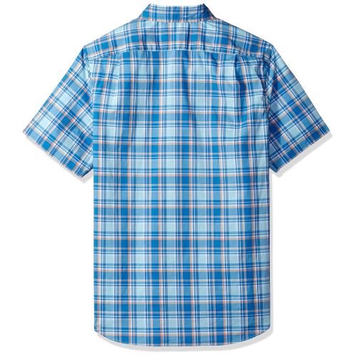  Nautica Mens Short Sleeve Plaid Button Down Shirt