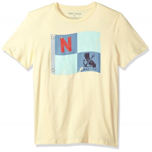  Nautica Mens Short Sleeve Signature Graphic Crewneck T-Shirt