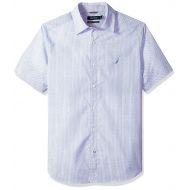 Nautica Mens Wrinkle Resistant Short SLV Print Pattern Button Down Shirt