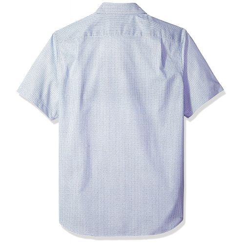  Nautica Mens Wrinkle Resistant Short SLV Print Pattern Button Down Shirt