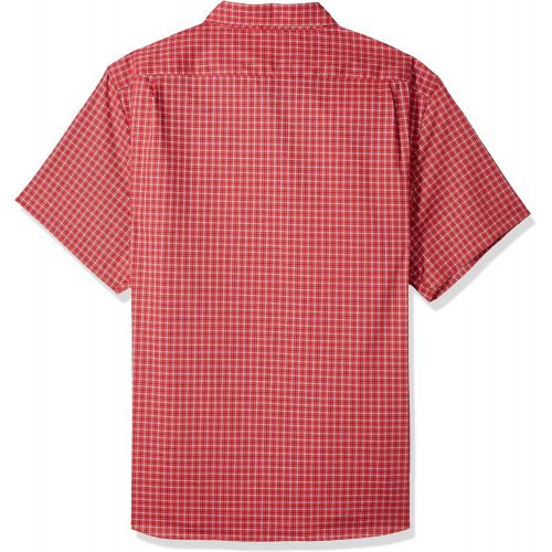  Nautica Wrinkle Resistant Short Sleeve Plaid Button Down Shirt