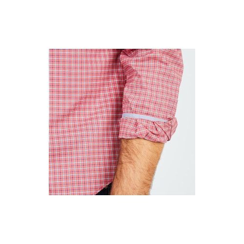  Nautica Mens Ls Wrinkle Resistant Stretch Poplin Plaid Button Down Shirt