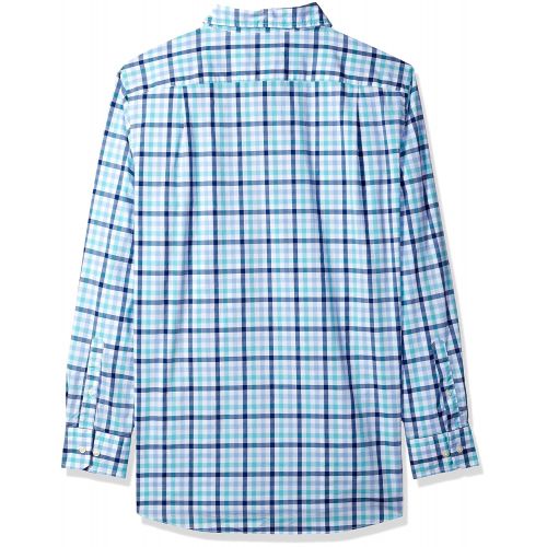  Nautica Mens Big and Tall Classic Fit Stretch Plaid Long Sleeve Button Down Shirt