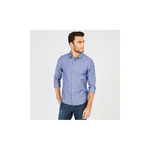  Nautica Long SLV Signature Print Stretch Slim Fit Button Down Shirt