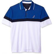 Nautica Mens Classic Short Sleeve Color Block Moisture Wicking Polo Shirt