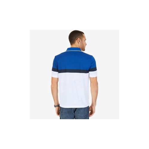  Nautica Mens Classic Short Sleeve Color Block Moisture Wicking Polo Shirt