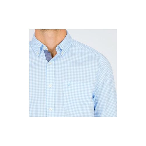  Nautica Mens Classic Fit Stretch Gingham Long Sleeve Button Down Shirt