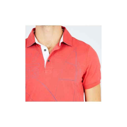  Nautica Mens Short Sleeve Slim Fit Fashion Print Polo Shirt