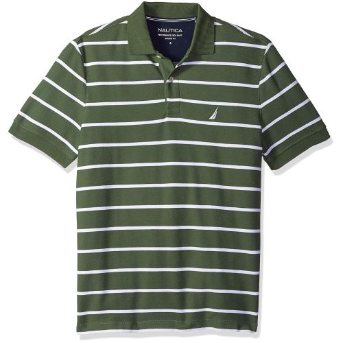  Nautica Classic Short Sleeve Stripe Polo Shirt