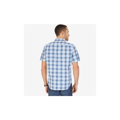  Nautica Mens Short Sleeve Plaid Button Down Shirt