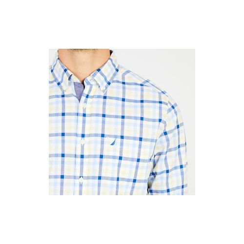  Nautica Classic Fit Stretch Plaid Long Sleeve Button Down Shirt