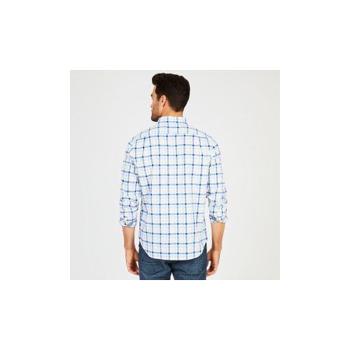  Nautica Classic Fit Stretch Plaid Long Sleeve Button Down Shirt