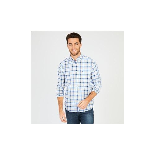  Nautica Classic Fit Stretch Plaid Long Sleeve Button Down Shirt