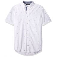 Nautica Mens Big and Tall Classic Fit Long Sleeve Print Pattern Button Down Shirt