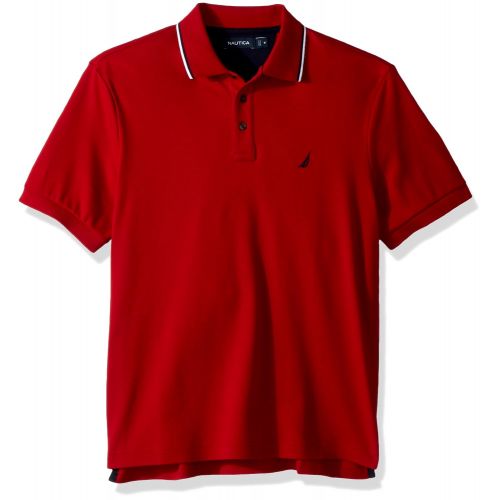  Nautica Mens Classic Fit Short Sleeve Dual Tipped Collar Polo Shirt