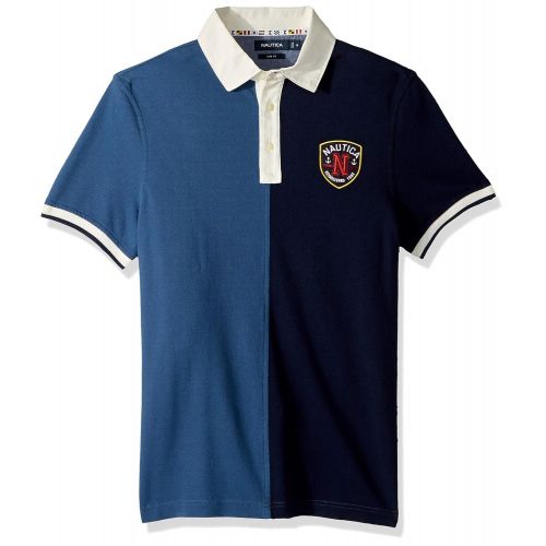  Nautica Mens Short Sleeve Colorblock Classic Fit Polo Shirt
