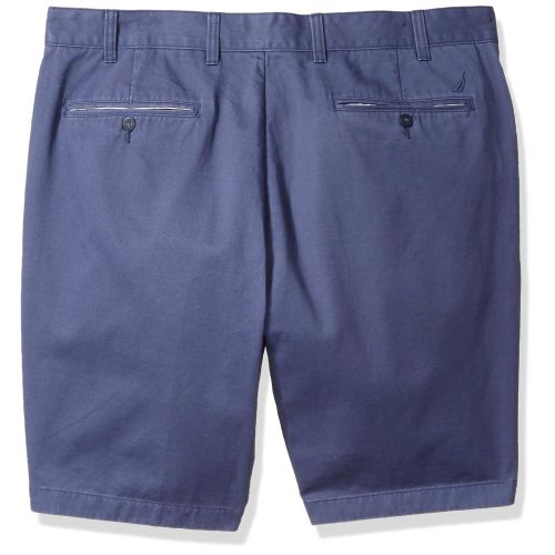  Nautica Mens Big and Tall Cotton Twill Flat Front Chino Short, Blue Indigo 46W