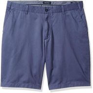 Nautica Mens Big and Tall Cotton Twill Flat Front Chino Short, Blue Indigo, 44W